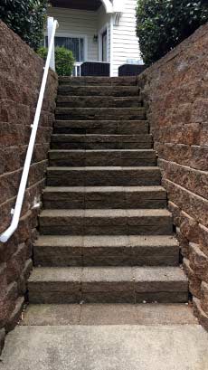 Before Image of Stairs in Cary NC