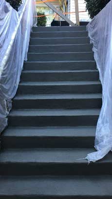Completed Concrete Stairs in Cary North Carolina