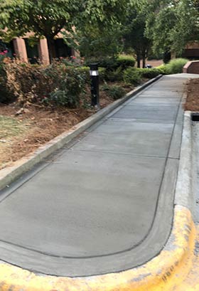 Concrete ADA Ramp and Sidewalk in Cary North Carolina